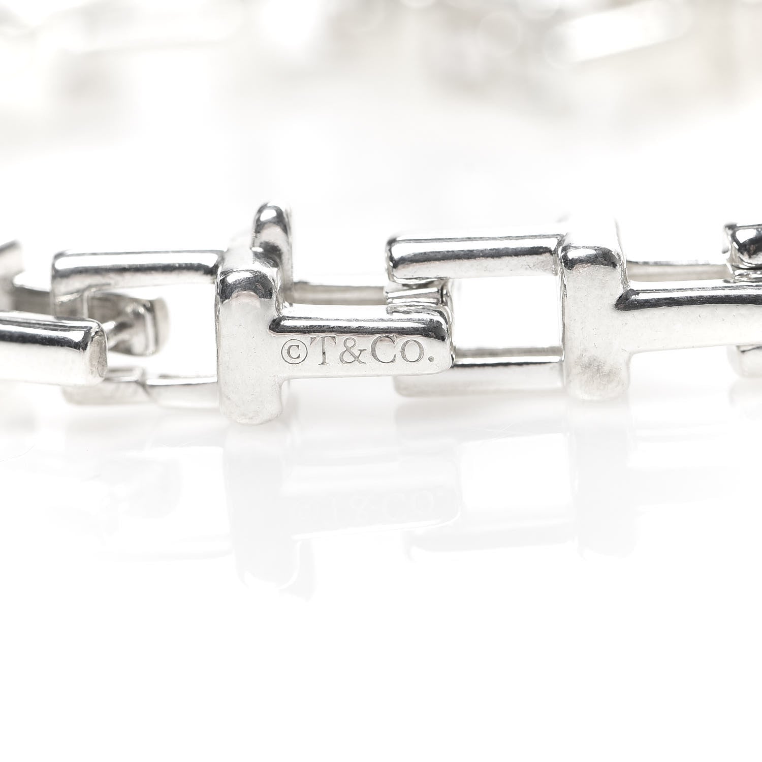 Tiffany Sterling Silver T Chain Bracelet 5 of 7