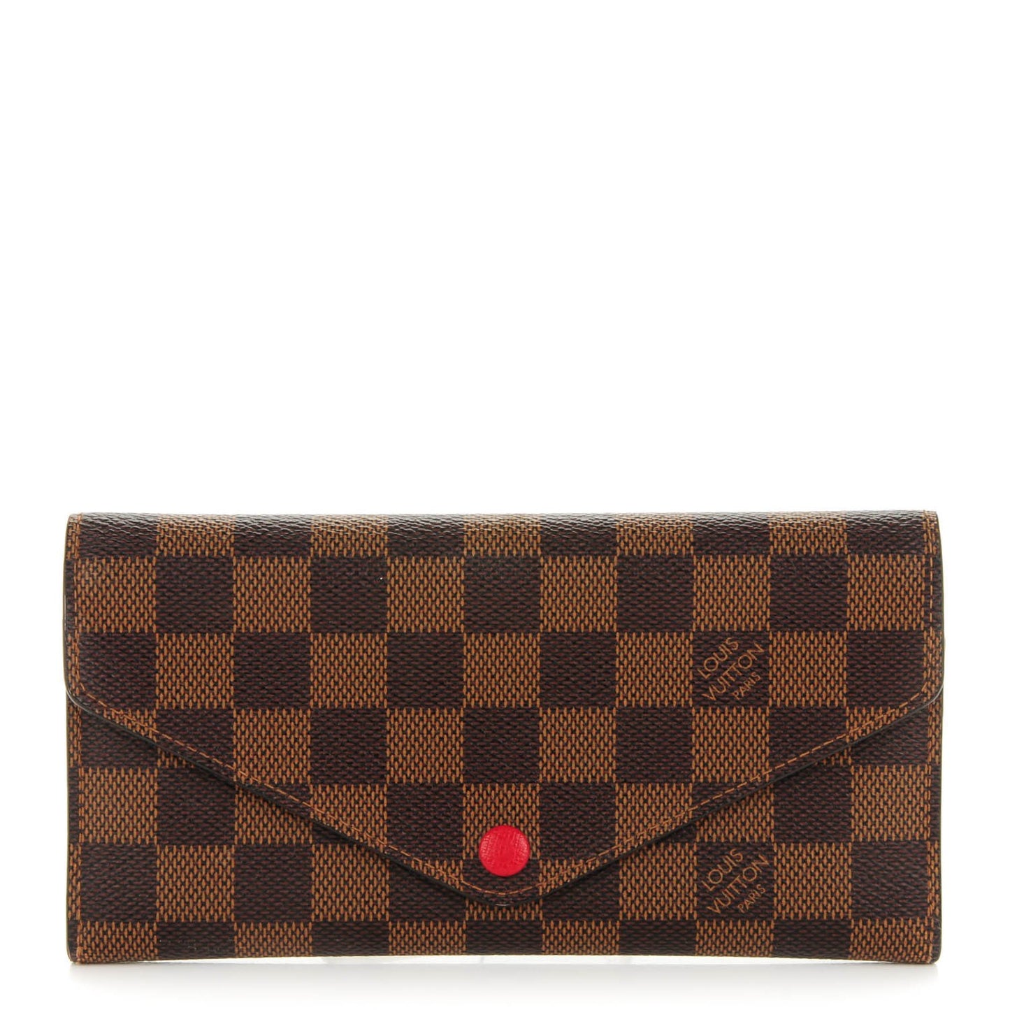 Damier Ebene Josephine Wallet Red
