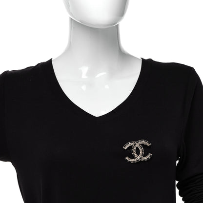 Chanel Lambskin Chain CC Brooch Black Gold 2 of 5