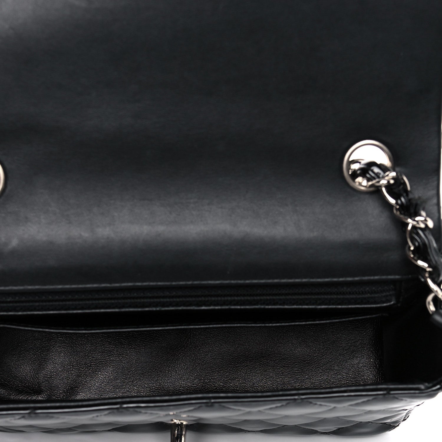 Chanel Patent Calfskin Quilted Mini Rectangular Flap Black 5 of 14