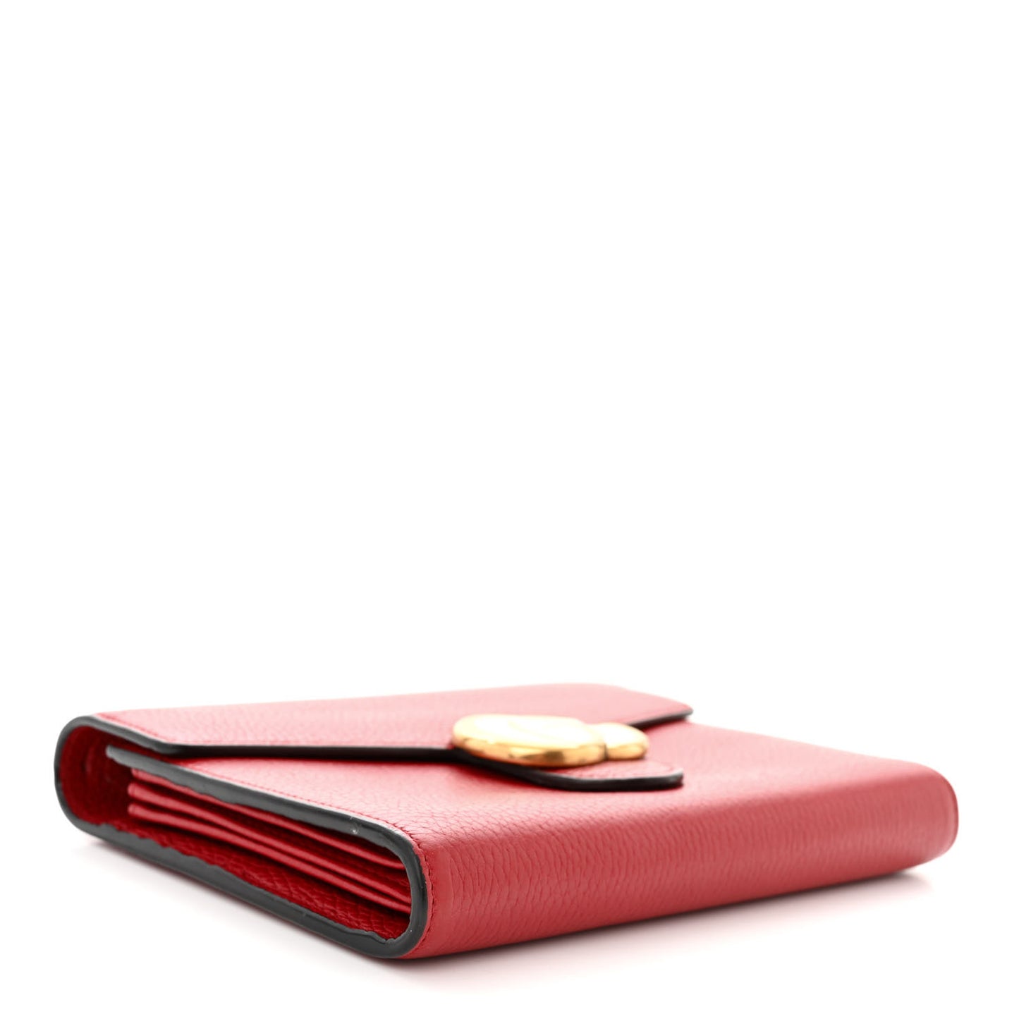 Calfskin GG Marmont Chain Wallet Vulcanic Red