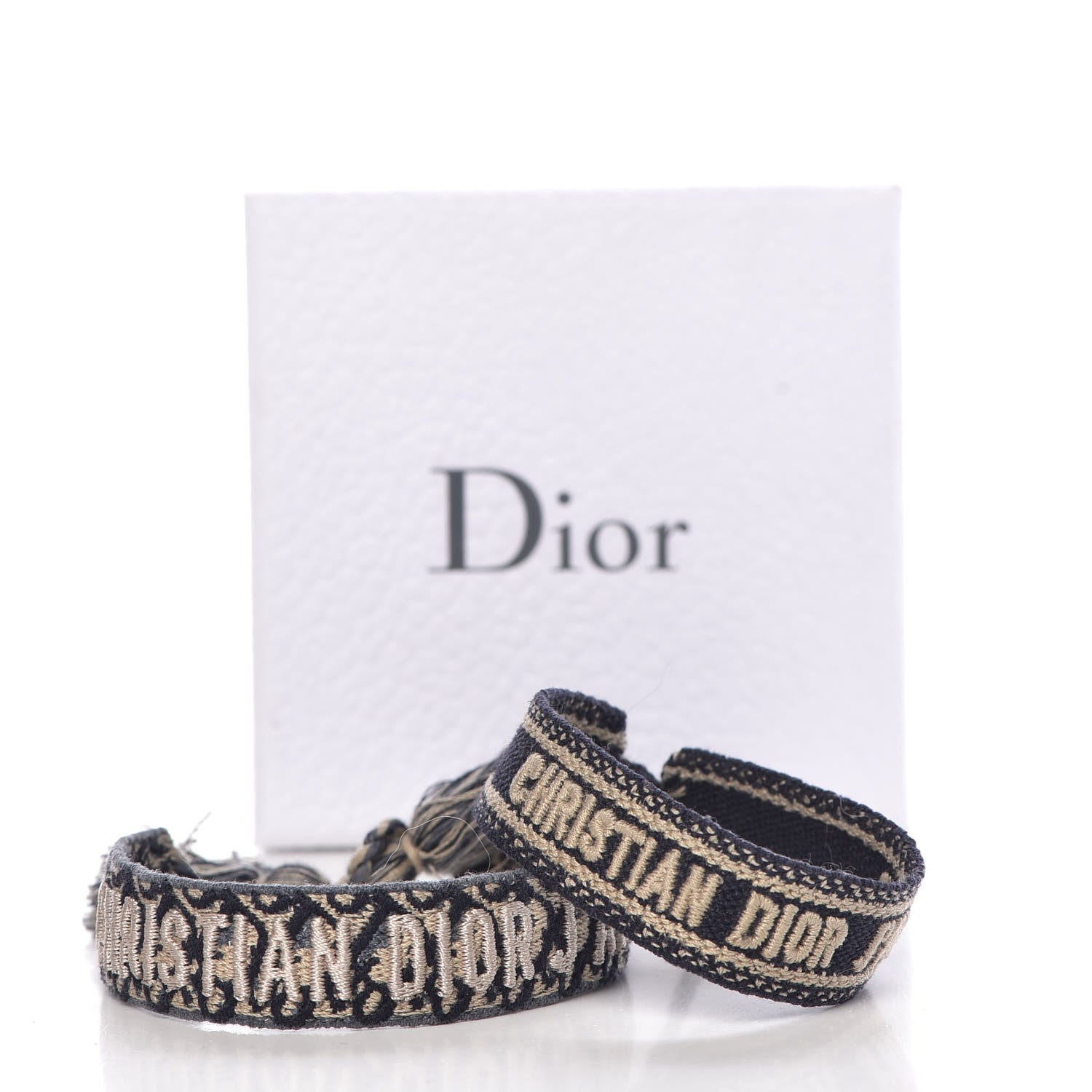 Christian Dior Woven Cotton J'Adior Friendship Bracelet Set Navy 5 of 5