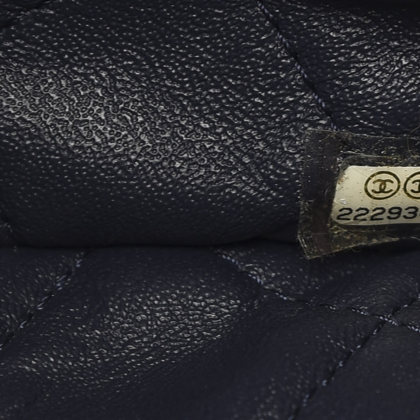 Calfskin Stitched Large Urban Luxury Drawstring Backpack Navy Blue