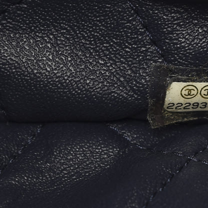 Chanel Calfskin Stitched Large Urban Luxury Drawstring Backpack Navy Blue 6 of 13