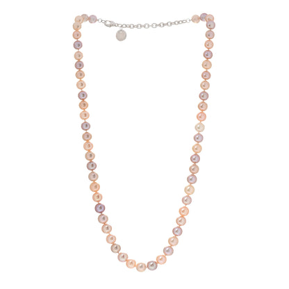 Tiffany Sterling Silver Freshwater Pearl 7-8mm Ziegfeld Necklace Pink 3 of 5