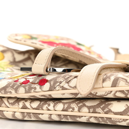 Christian Dior Monogram Vintage Flowers Saddle Bag Beige 9 of 11