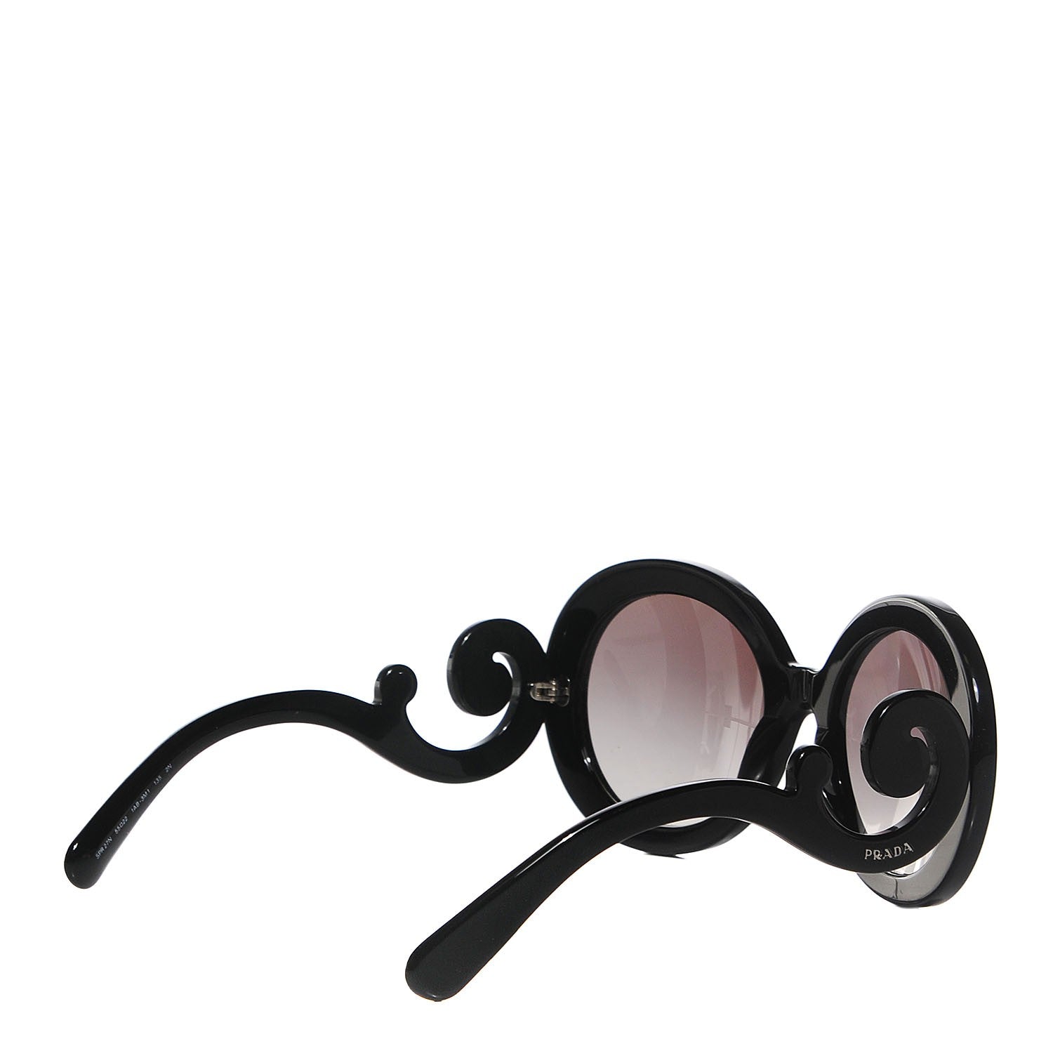 Prada Baroque Sunglasses SPR 27N Black 3 of 7