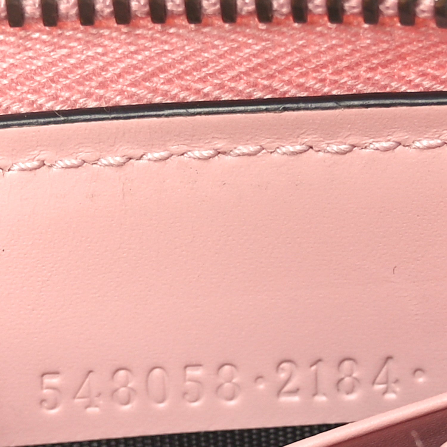 Gucci Guccissima Signature Crystal Cat Zip Around Wallet Light Candy Pink 7 of 10
