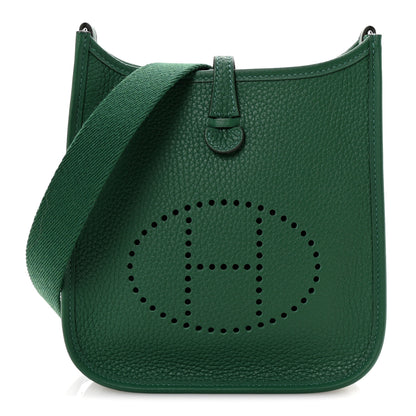 Hermes Taurillon Clemence Evelyne TPM Vert Vertigo 2 of 21