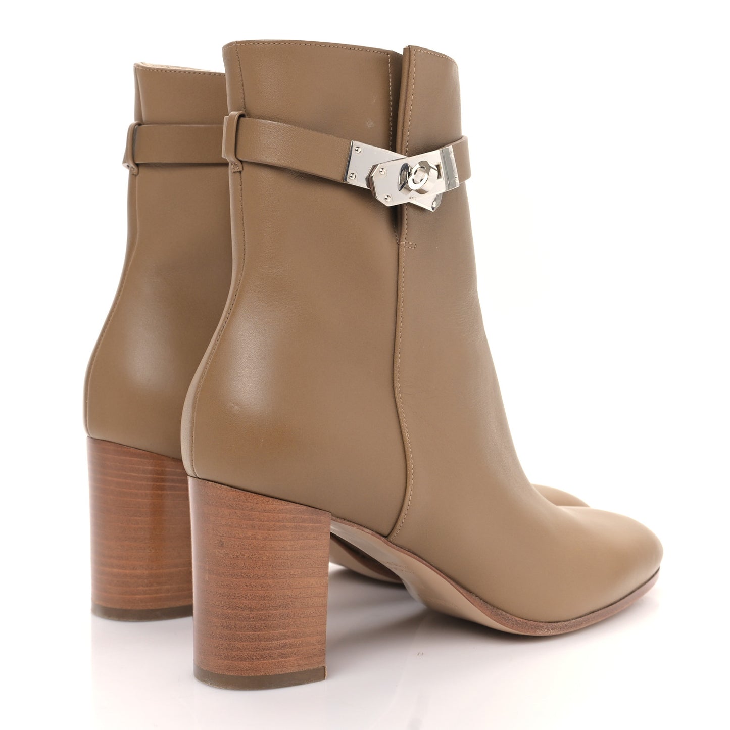 Calfskin Saint Germain Ankle Boots 40 Brun Fume
