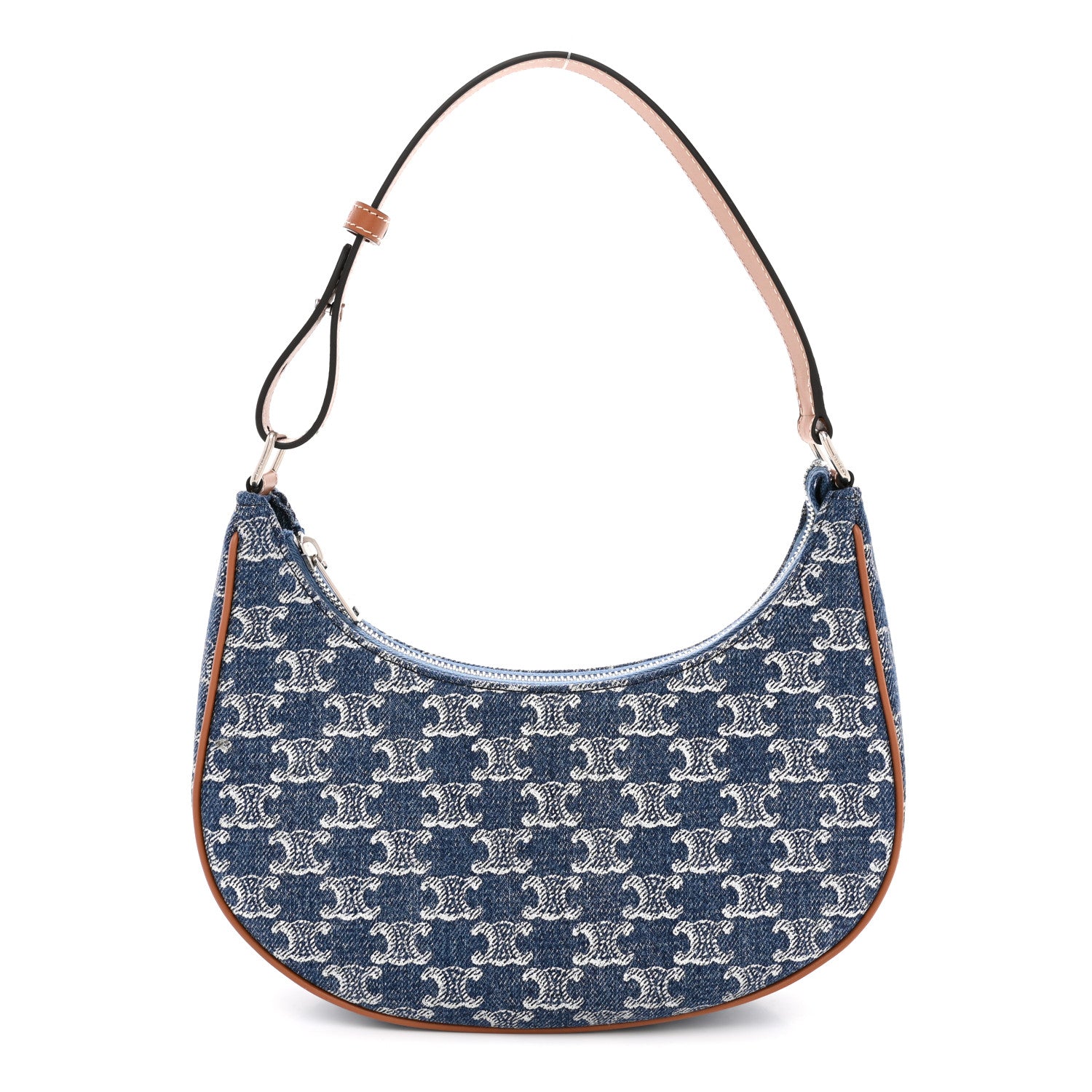 Celine Denim Triomphe Ava Shoulder Bag Blue 1 of 11