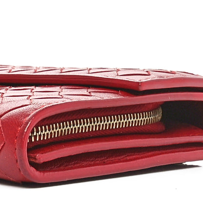 Bottega Veneta Nappa Intrecciato Continental Flap Wallet Cassis 11 of 12