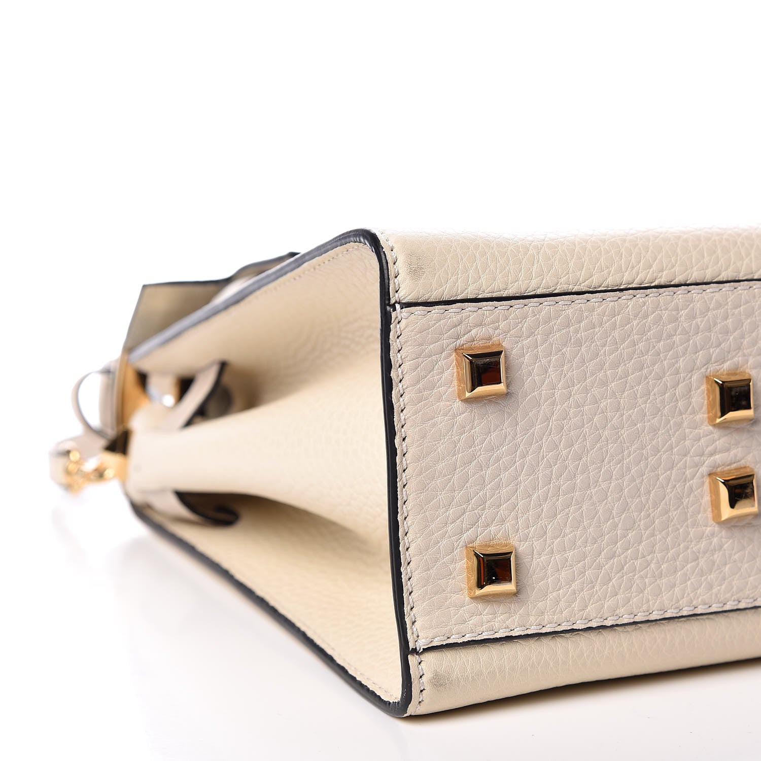 Valentino Garavani Grained Calfskin Medium My Rockstud Frame Bag Light Ivory 5 of 12