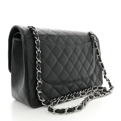 Chanel Caviar Quilted Jumbo Double Flap Black 3 of 11
