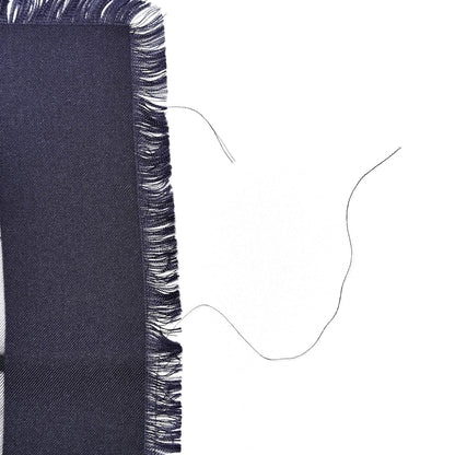 Chanel Silk Chiffon Cat Emoticon Scarf Blue 5 of 9