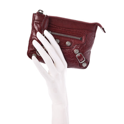 Balenciaga Agneau Giant 12 Silver Hardware M Porte-Monnaie Coin Purse Rouge Cerise 2 of 8