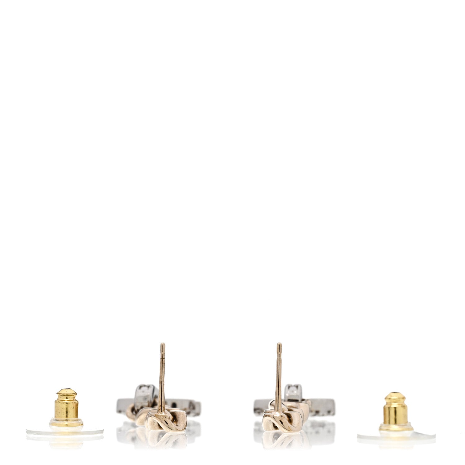 Chanel Metal Crystal CC Chain Drop Earrings Gold 3 of 4