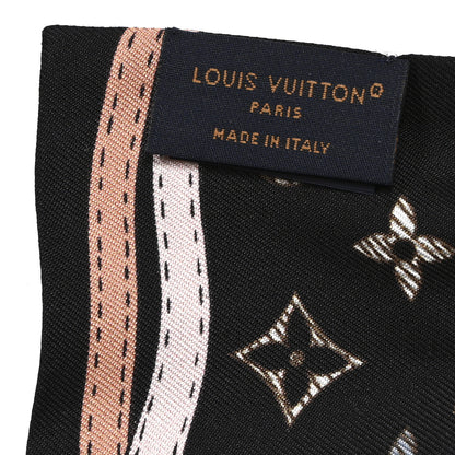 Louis Vuitton Silk Monogram Up And Away Bandeau Black White 3 of 3
