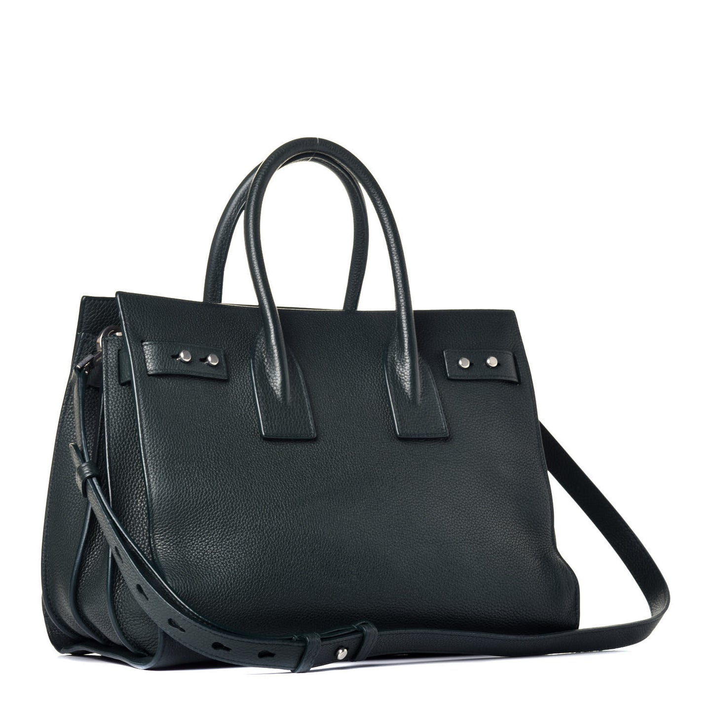 Grained Calfskin Small Supple Sac De Jour Dark Vert