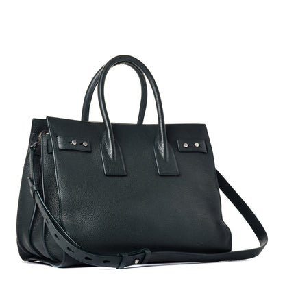 Saint Laurent Grained Calfskin Small Supple Sac De Jour Dark Vert 4 of 9