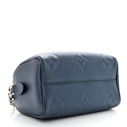 Louis Vuitton Metallic Empreinte Monogram Giant Speedy Bandouliere 20 Navy Nacre 4 of 9