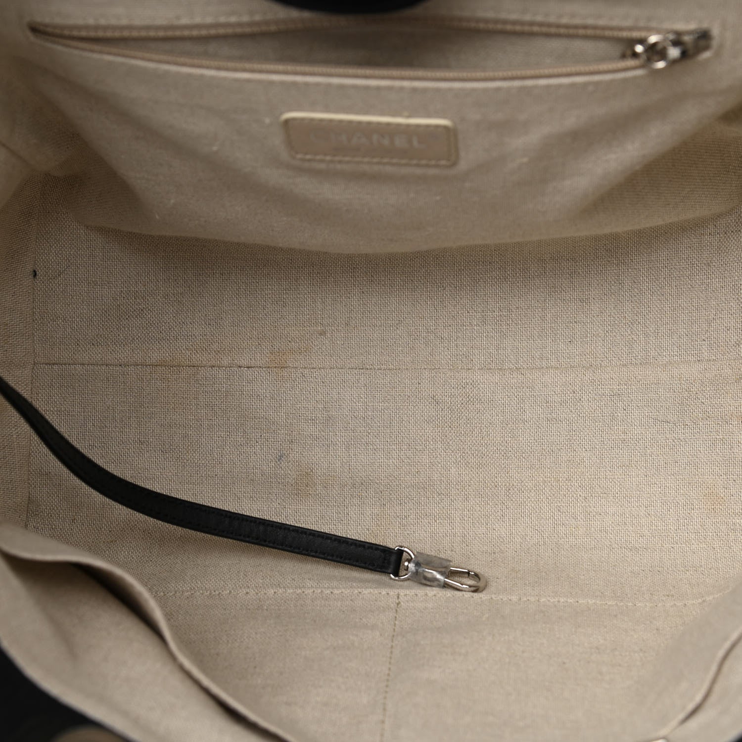 Chanel Mixed Fibers Small Deauville Tote Black 4 of 12
