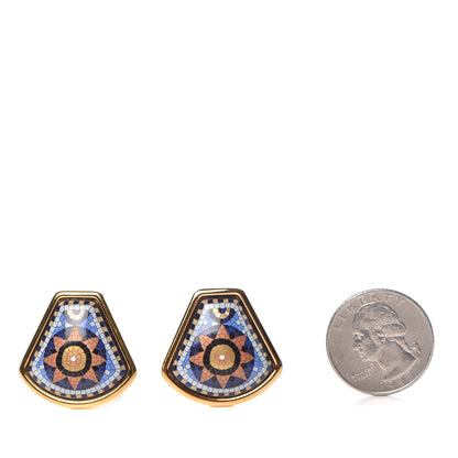 Hermes Printed Enamel Clip On Earrings 2 of 5