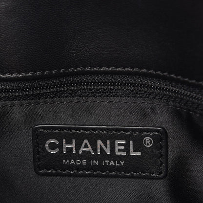Chanel Lambskin Quilted Large Easy Carry Shopping Tote Black 7 of 12