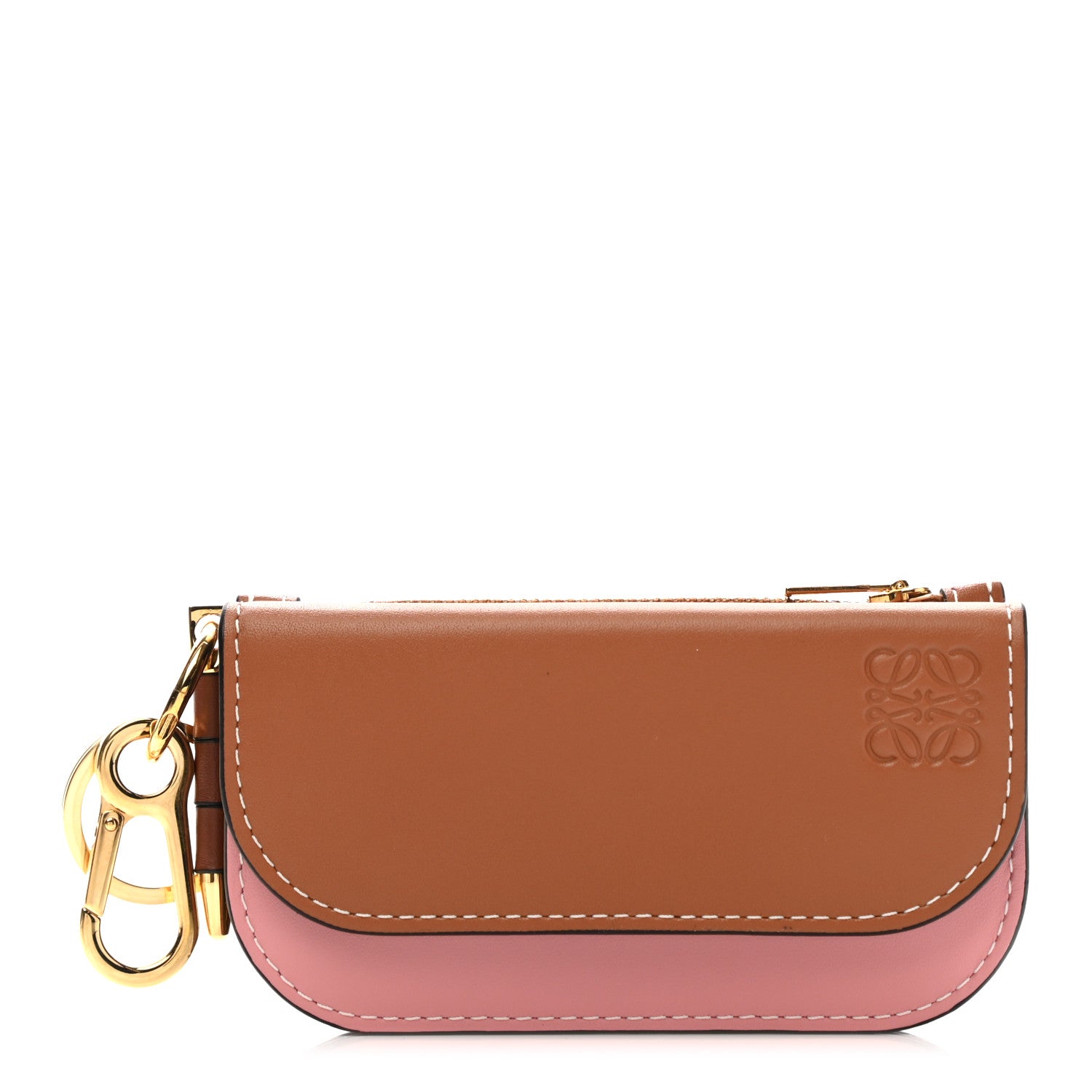 Loewe Smooth Calfskin Mini Gate Wallet Pastel Pink Tan 1 of 7