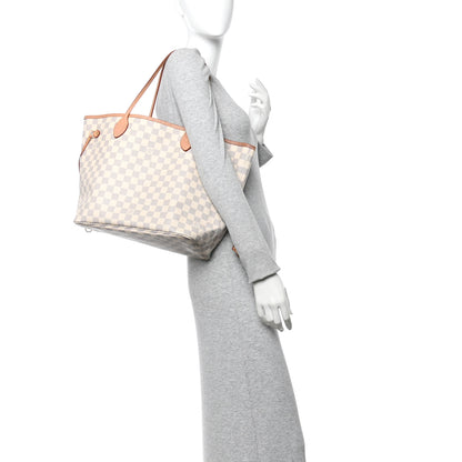 Louis Vuitton Damier Azur Neo Neverfull MM Rose Ballerine 2 of 10