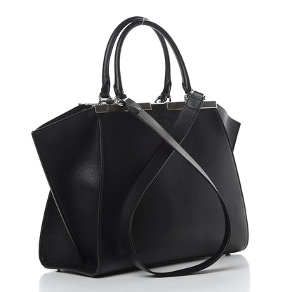 Fendi Vitello Dolce Petite 3jours Tote Black 2 of 11