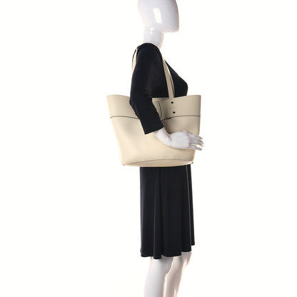 Chloe Smooth Grained Calfskin Small Aby Tote White 2 of 16
