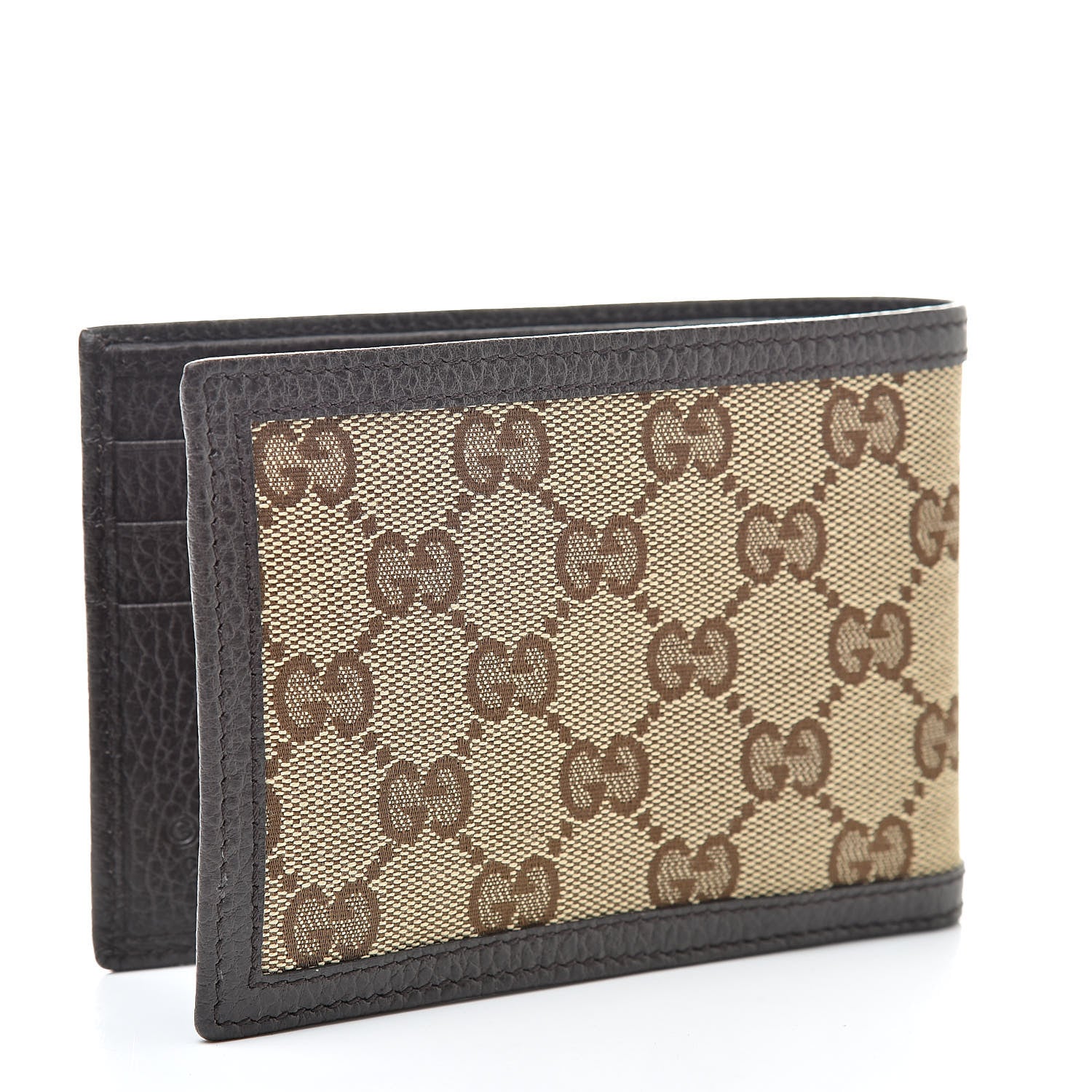 Gucci Monogram Bi-Fold Wallet Dark Brown 3 of 8