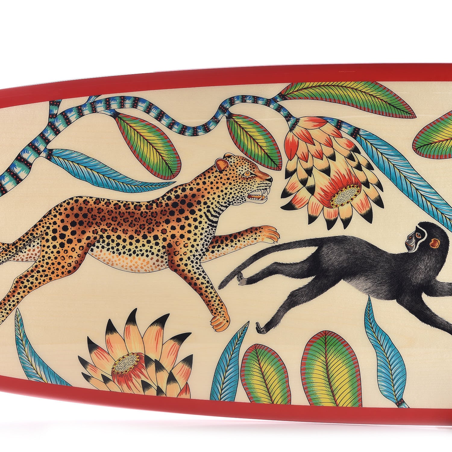 Hermes Resin Savana Dance Surfboard Rouge Vif Jaune 4 of 10