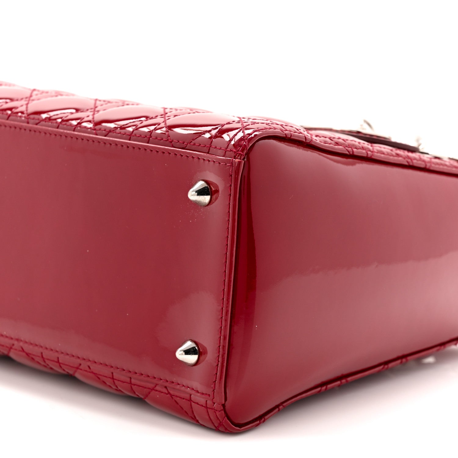 Christian Dior Patent Cannage Medium Lady Dior Red 10 of 10