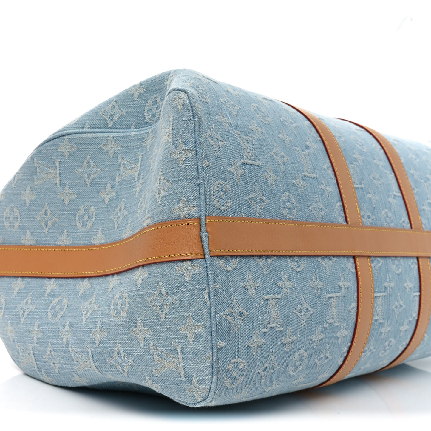 Denim Monogram Keepall Bandouliere 45 Sky Blue