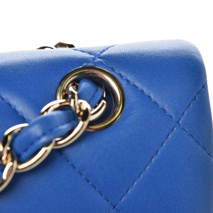 Chanel Lambskin Quilted Jumbo Double Flap Blue 9 of 14