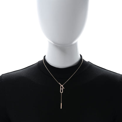 Hermes 18K Rose Gold Diamond PM Ever Chaine D'Ancre Necklace ST 3 of 4