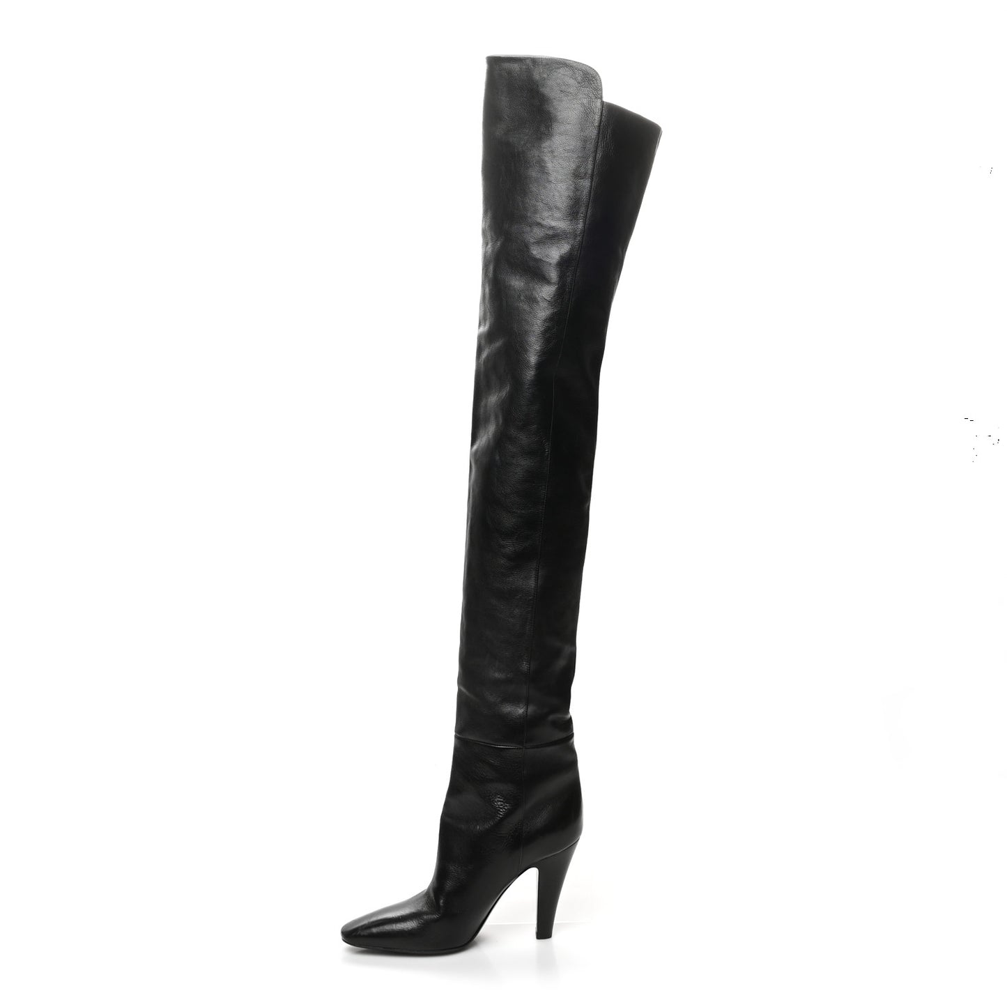 Smooth Calfskin Betty 95 Over The Knee Boots 37.5 Black