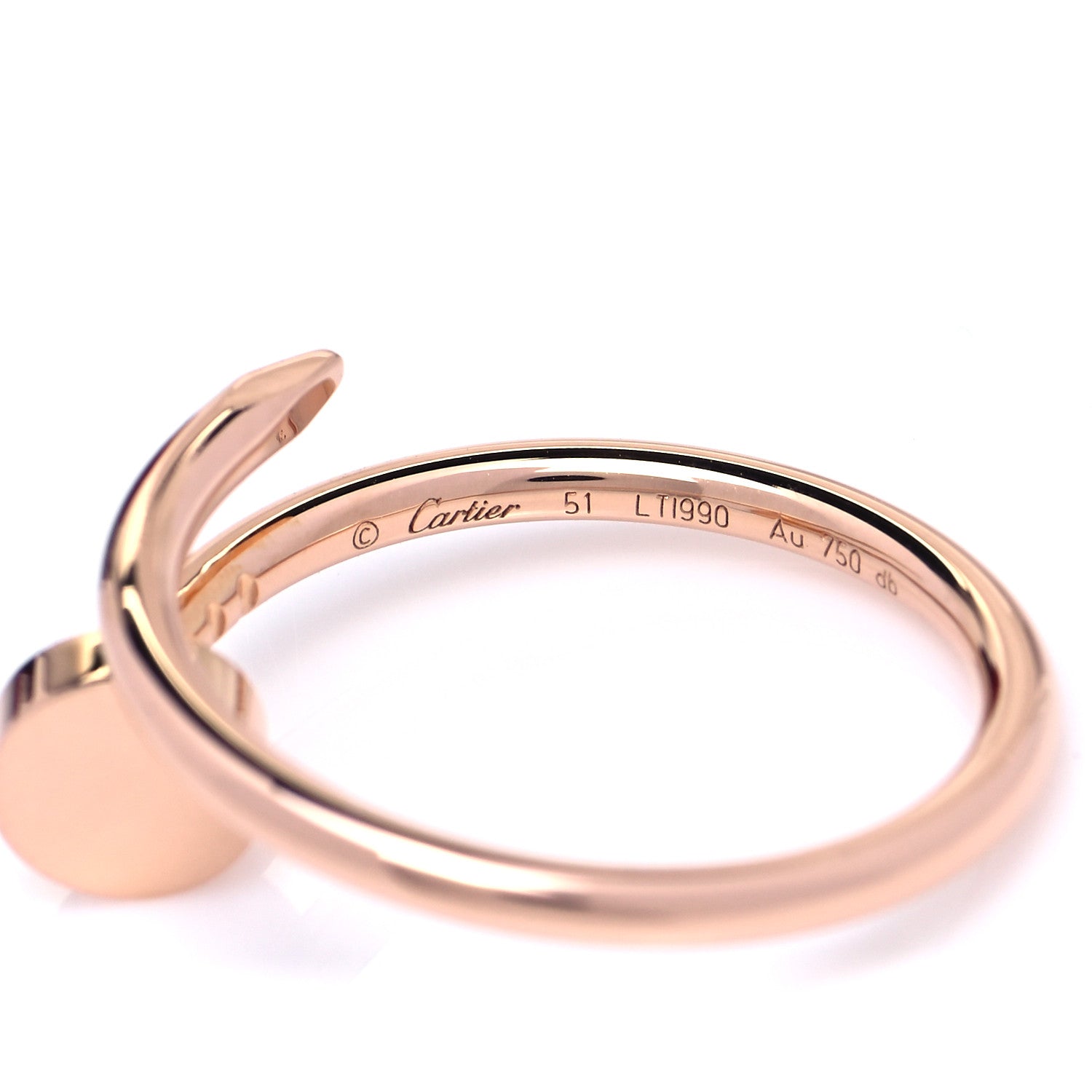 Cartier 18K Pink Gold Small Juste Un Clou Ring 51 5.75 4 of 5