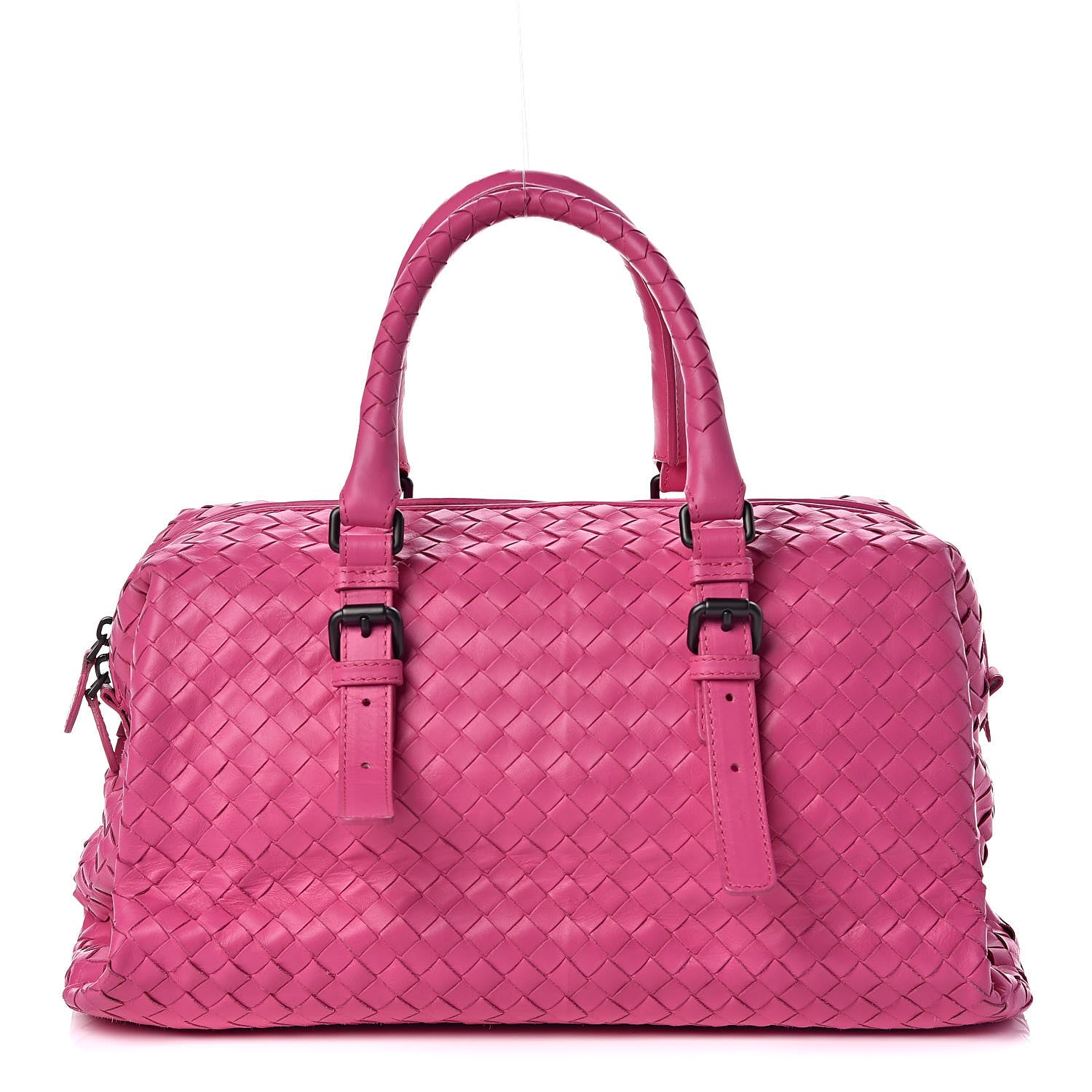 Bottega Veneta Nappa Intrecciato Boston Rosa Shock 1 of 13