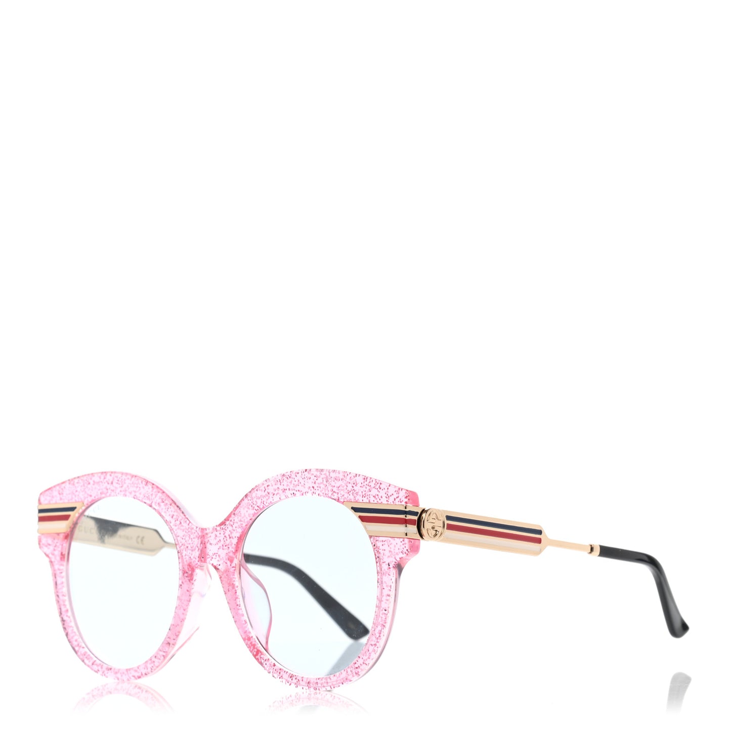 Acetate Round Frame Web Sunglasses GG0282SA Pink
