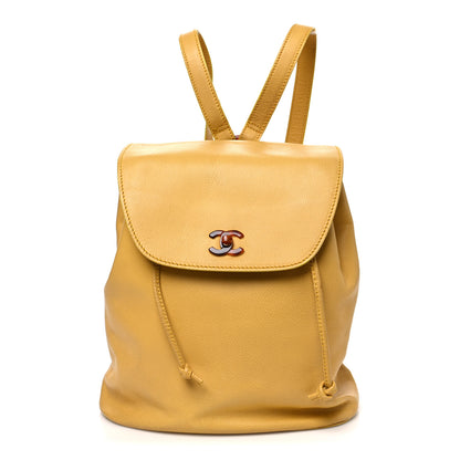 Chanel Caviar Tortoise CC Backpack Yellow 1 of 11