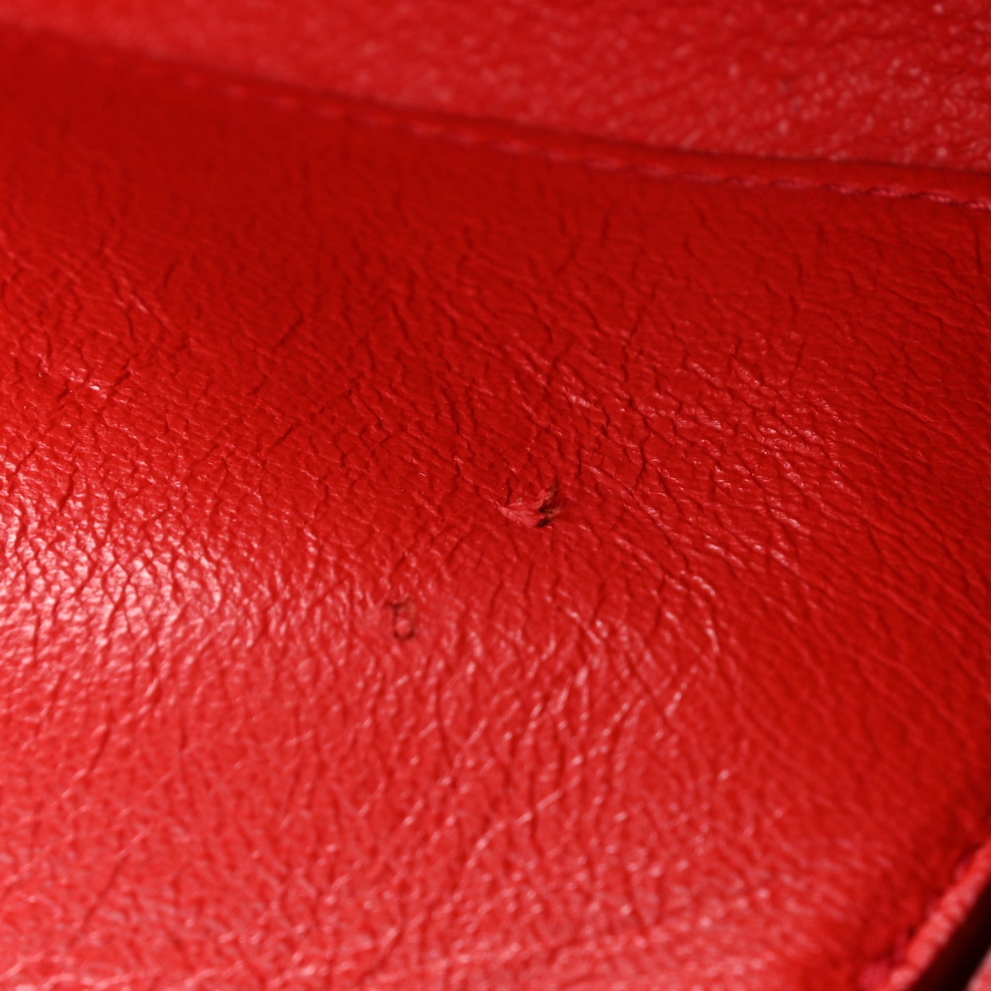 Drummed Calfskin Suede Large Trapeze Coquelicot