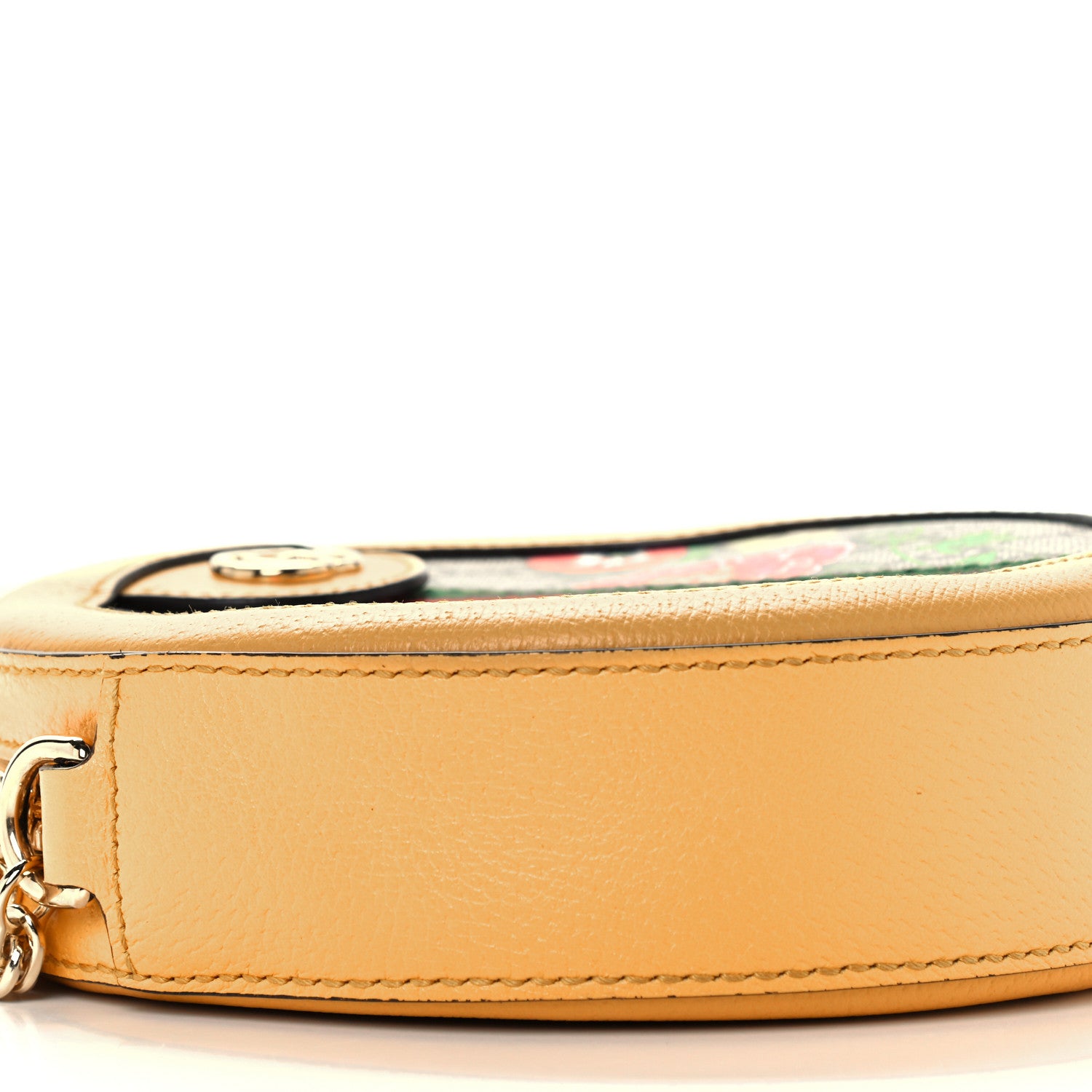 Gucci GG Supreme Monogram Flora Web Mini Ophidia Round Shoulder Bag Beige Multicolor Crop 10 of 11