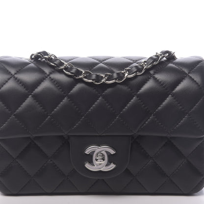 Chanel Lambskin Quilted Mini Rectangular Flap Black 8 of 11