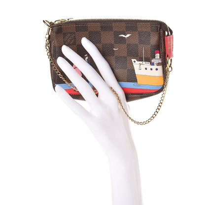 Louis Vuitton Damier Ebene 2016 Christmas Animation Mini Pochette Accessories 2 of 8