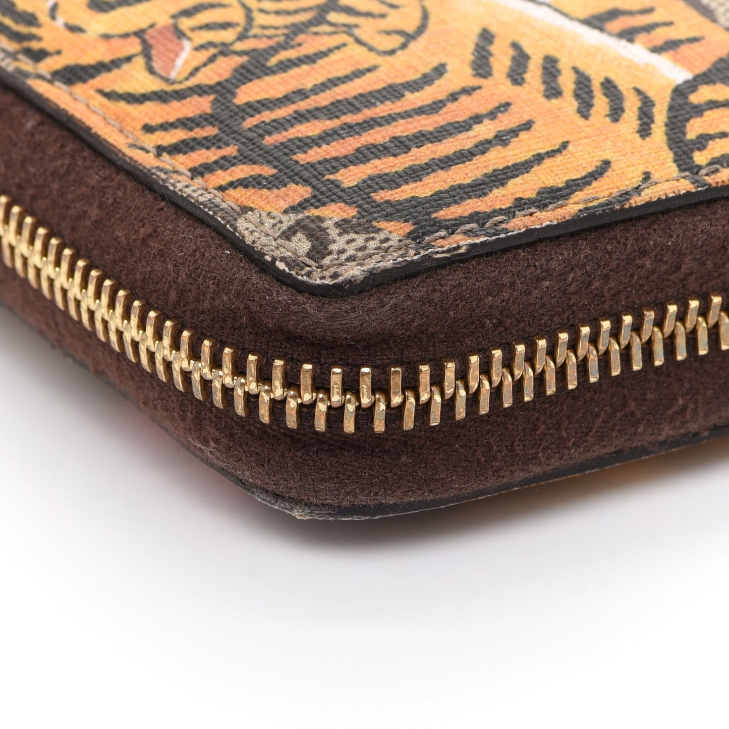 GG Supreme Monogram Bengal Zip Around Wallet Beige Pink