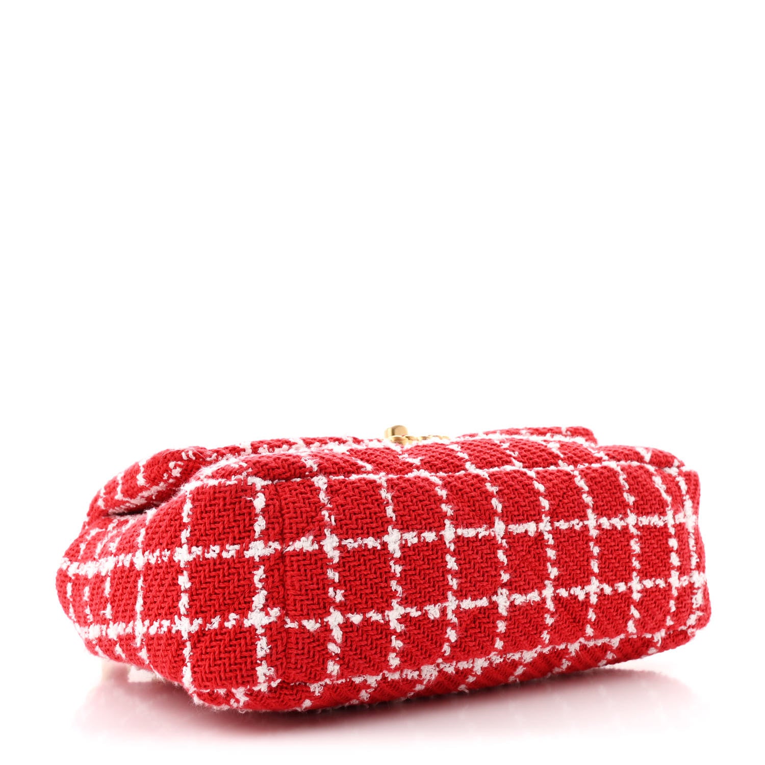 Chanel Tweed Quilted Medium Chanel 19 Flap Red White 1748307