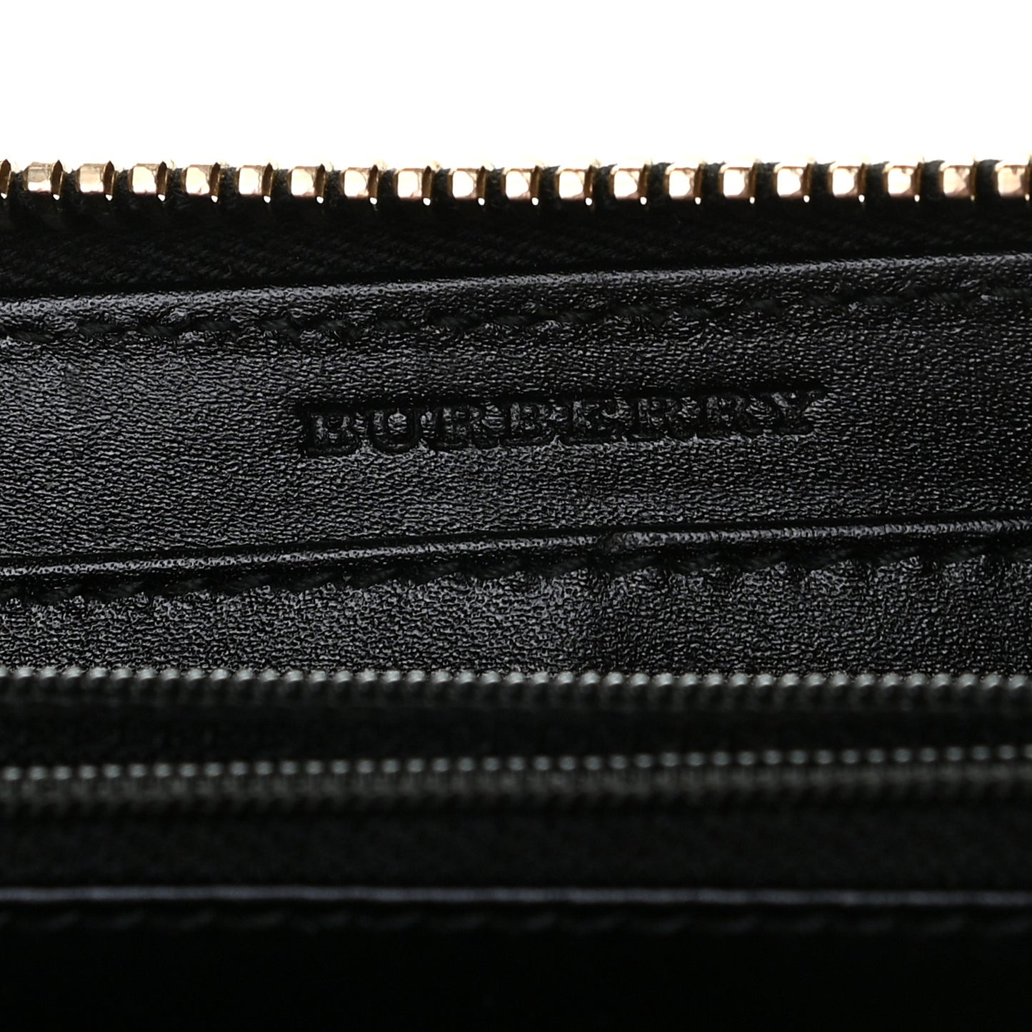 Grainy Calfskin Zip Around Wallet Black